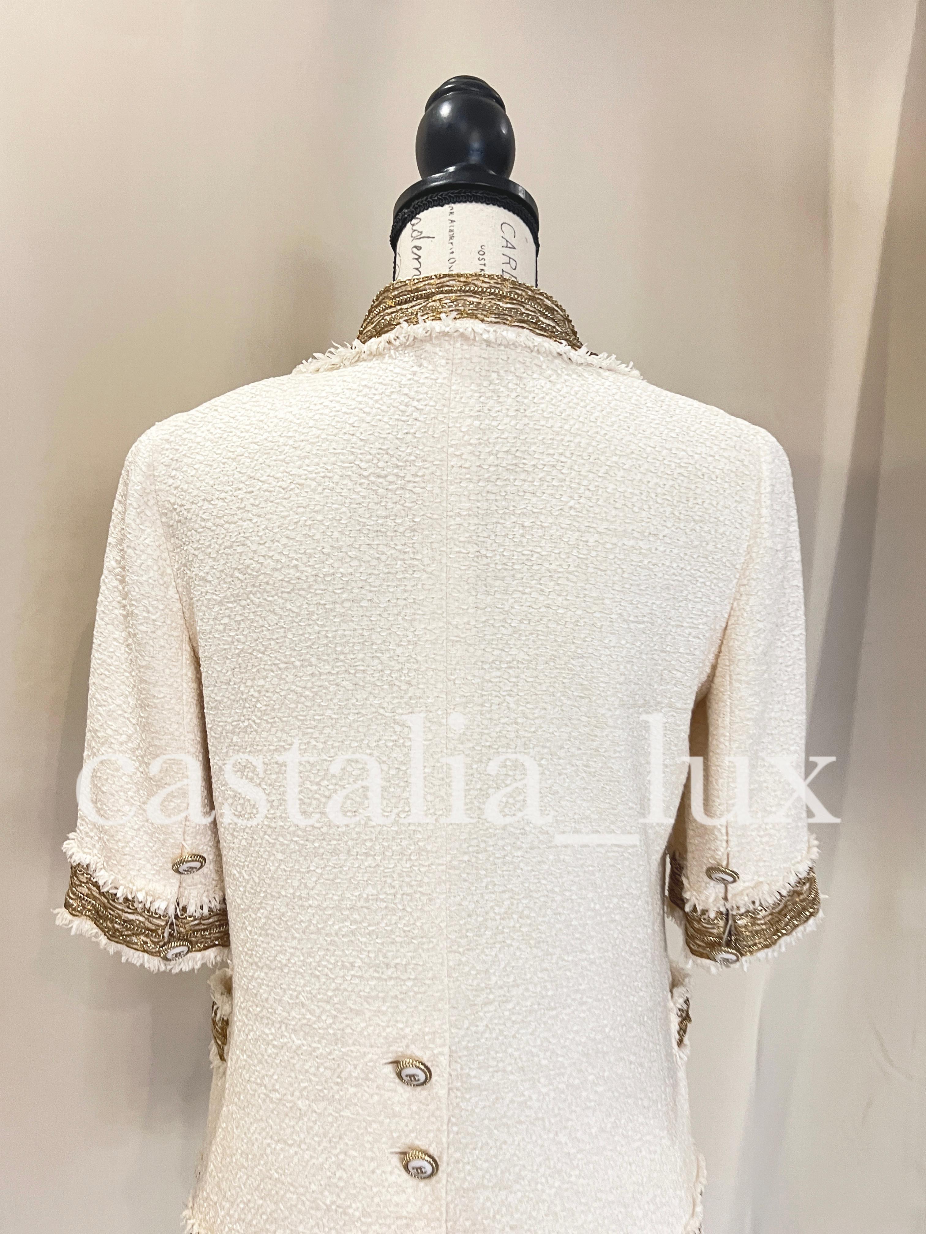 Chanel New Super Rare Chain Embellished Tweed Jacket 6