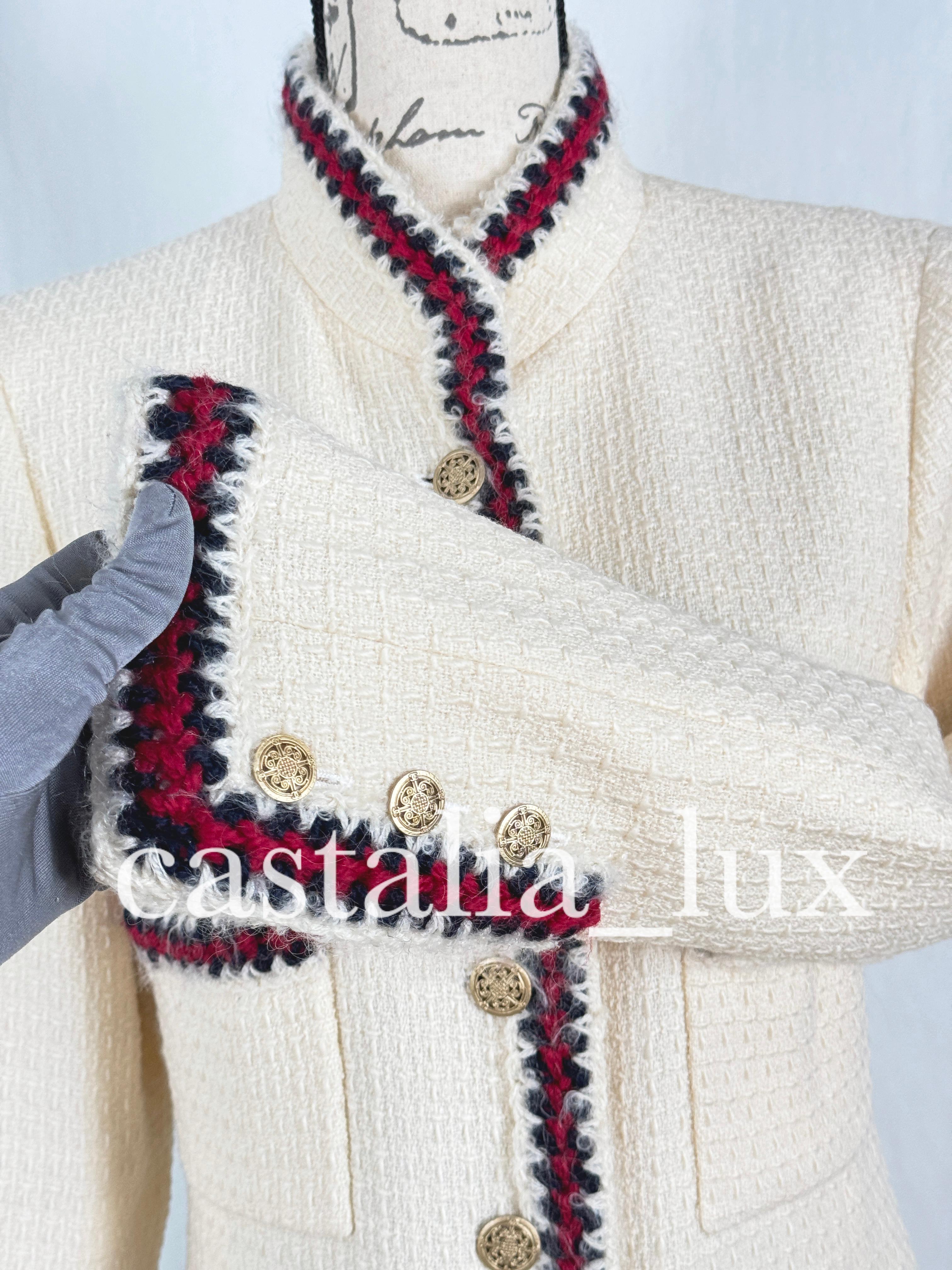 Chanel New Super Rare Collectible Little White Jacket 42 FR 5
