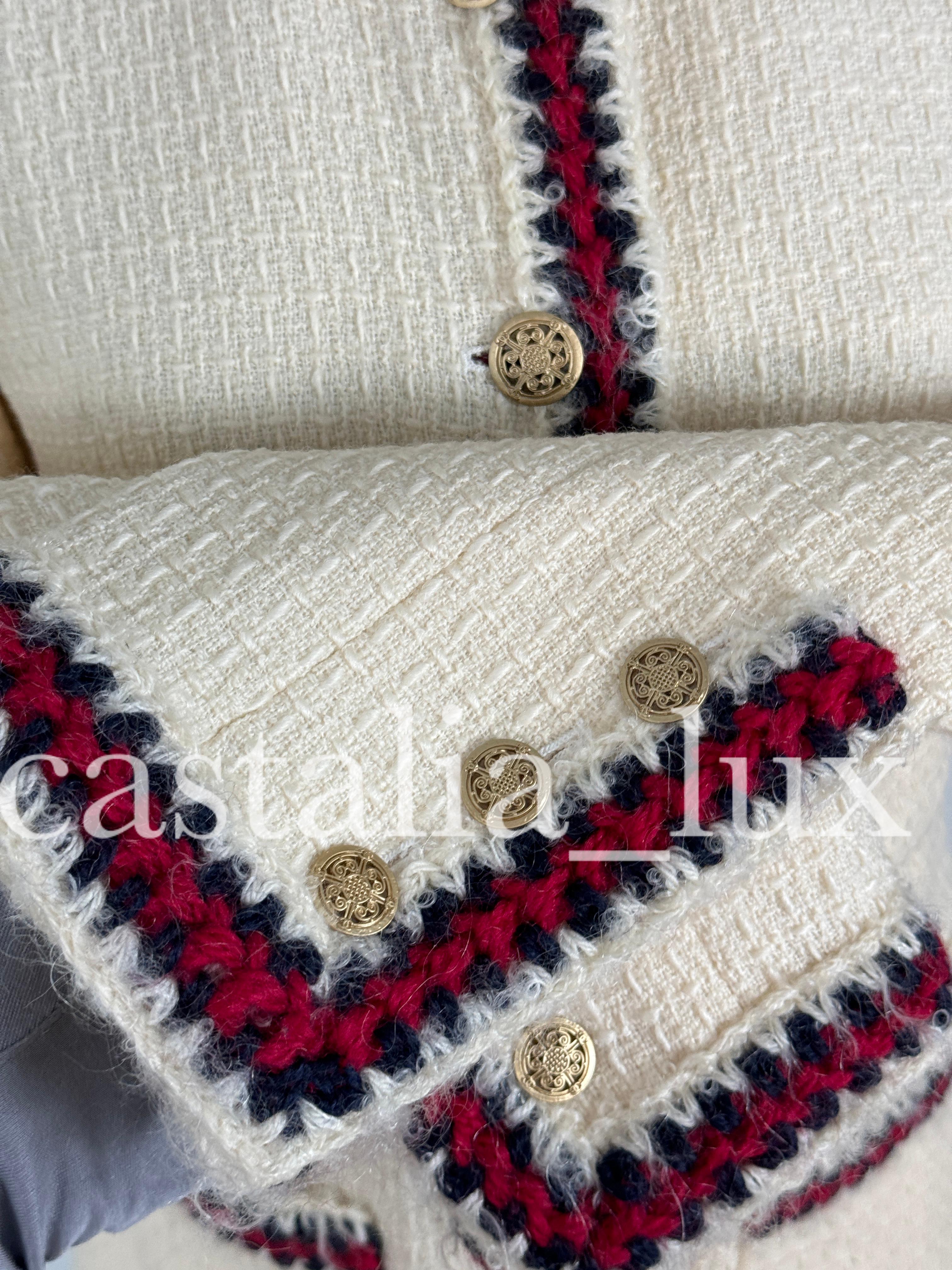 Chanel New Super Rare Collectible Little White Jacket 42 FR 2