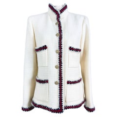 Chanel New Super Rare Collectible Little White Jacket 42 FR