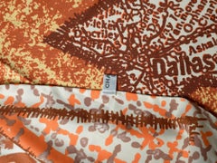 Chanel New Texas Map Silk Shawl