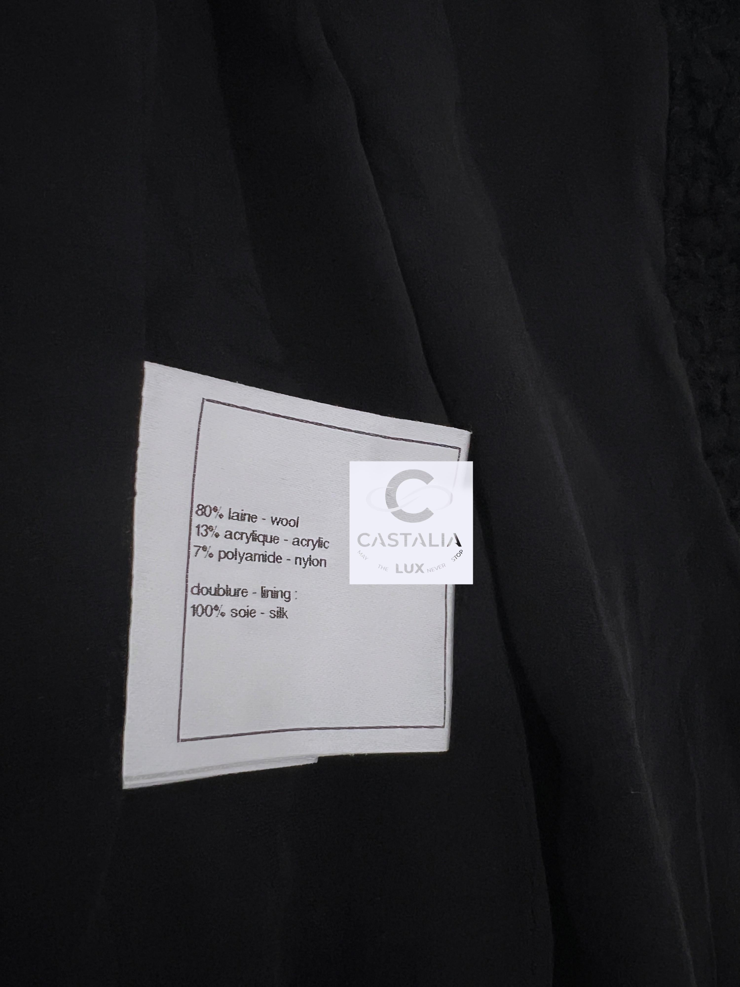 Chanel New Timeless Black Tweed Jacket 8