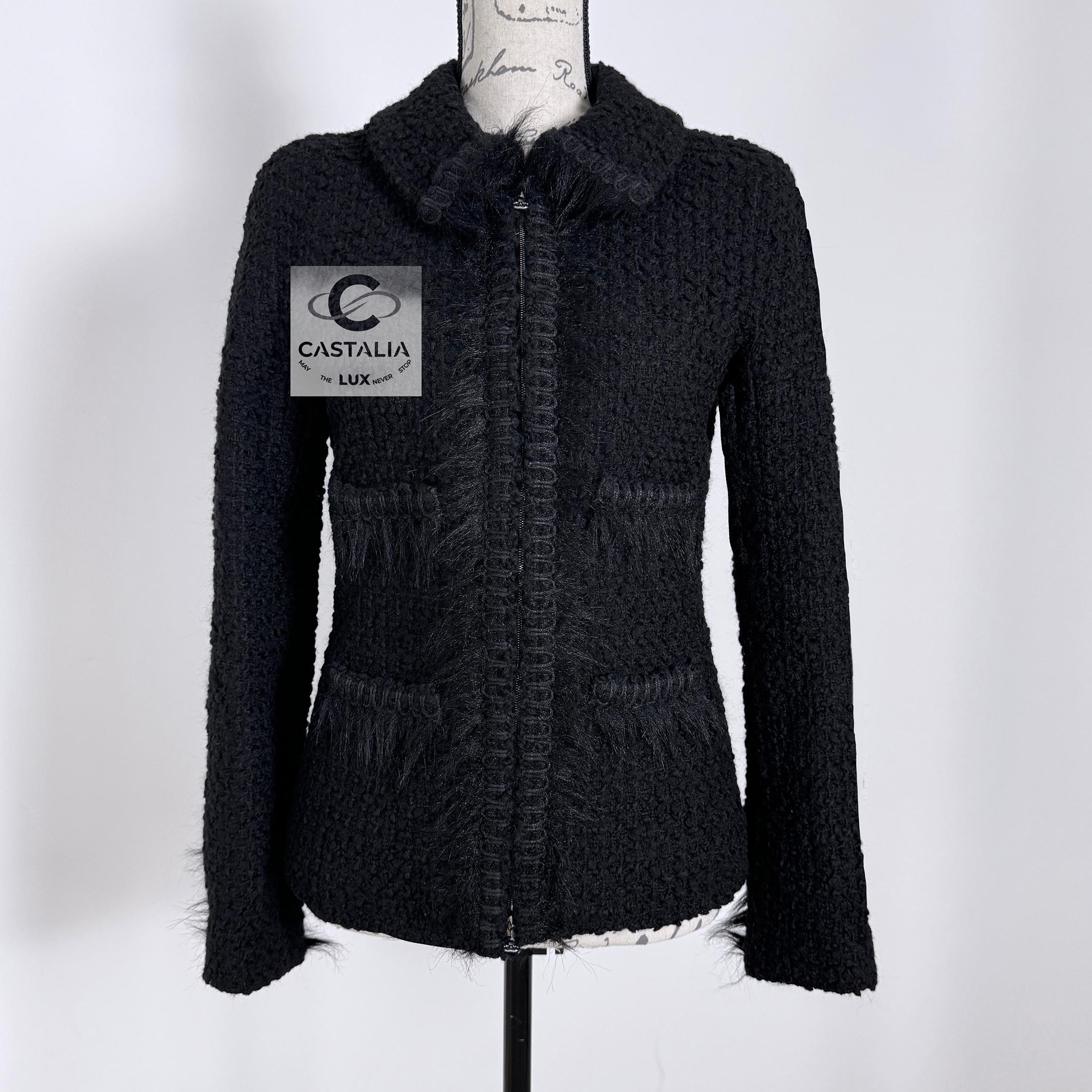 Chanel New Timeless Black Tweed Jacket In New Condition In Dubai, AE
