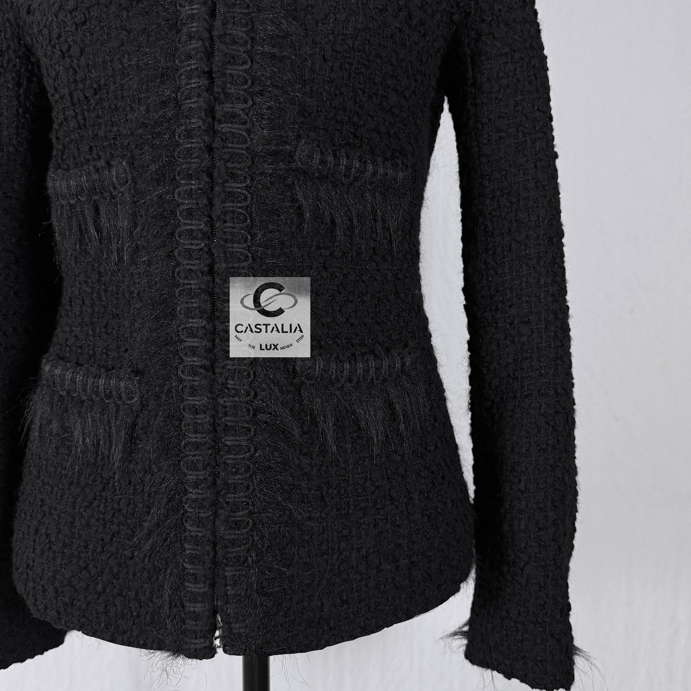 Chanel New Timeless Black Tweed Jacket 2