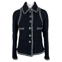 Chanel New Timeless CC Buttons Black Tweed Jacket