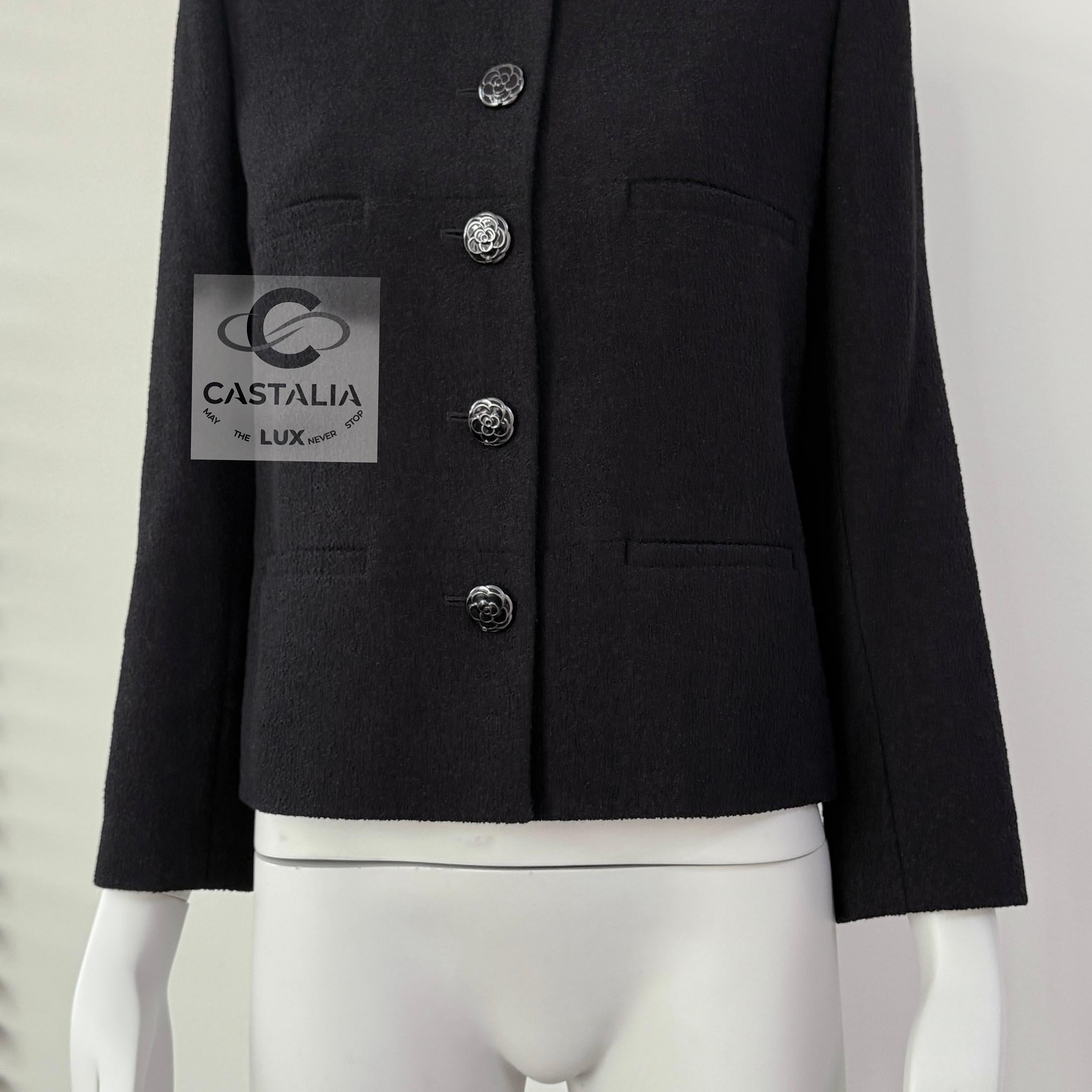 Chanel New Timeless Coco Brasserie Black Tweed Jacket 40 FR 6