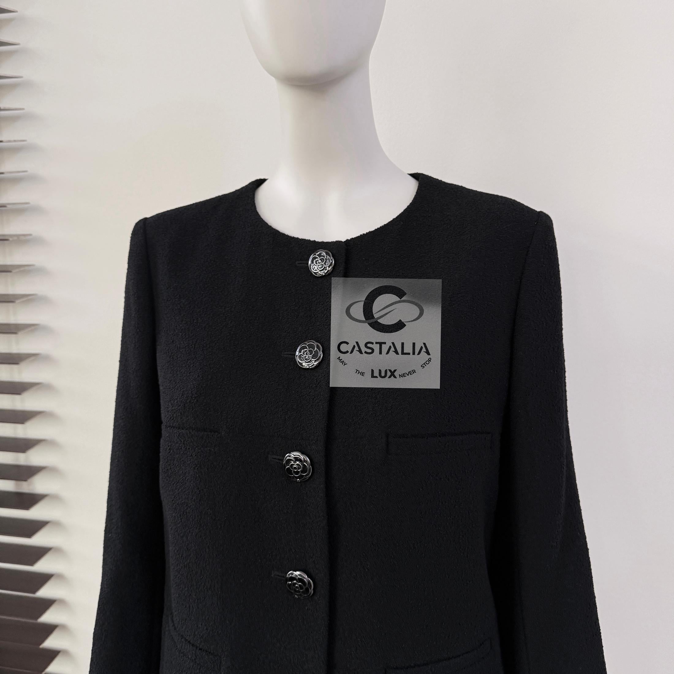 Chanel New Timeless Coco Brasserie Black Tweed Jacket 40 FR 1