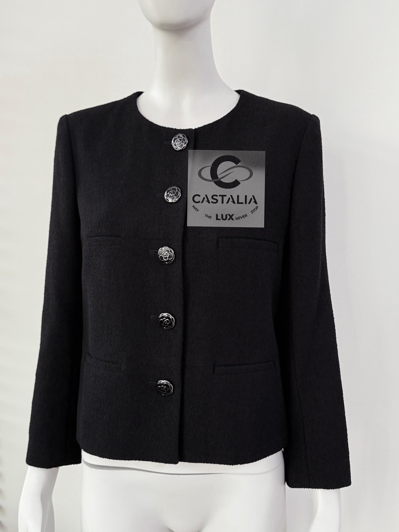 Chanel New Timeless Coco Brasserie Black Tweed Jacket 40 FR 3