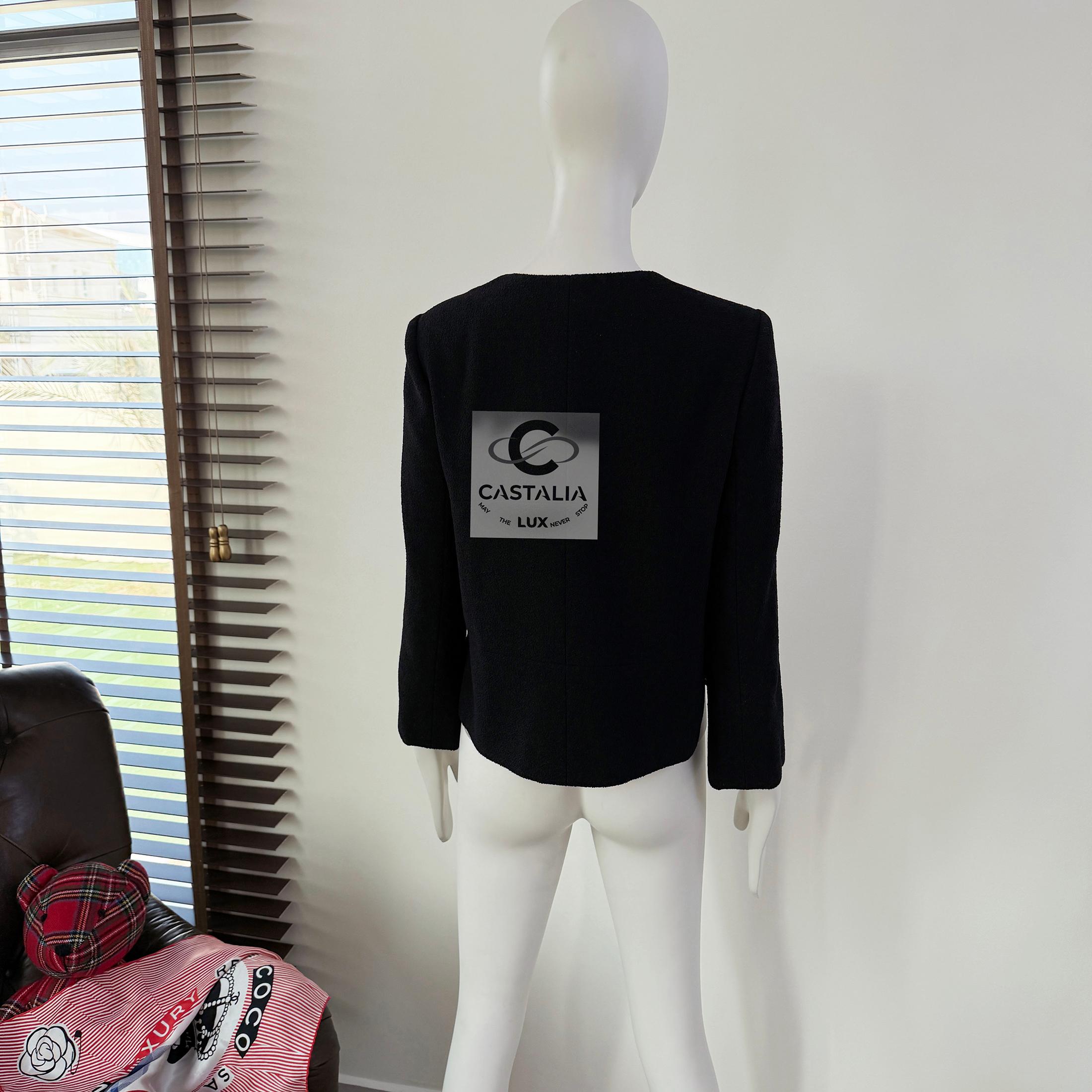 Chanel New Timeless Coco Brasserie Black Tweed Jacket 42 FR 7
