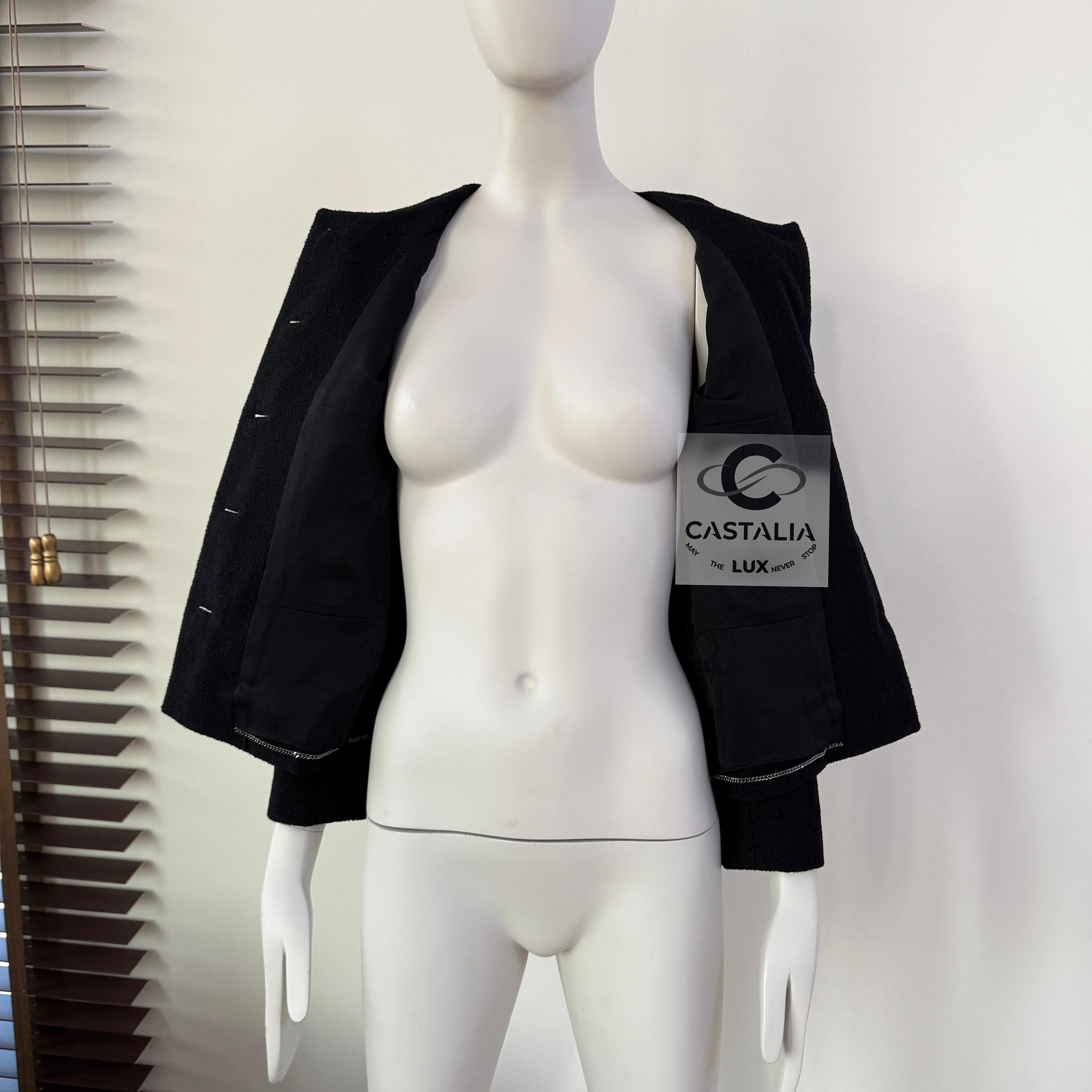Chanel New Timeless Coco Brasserie Black Tweed Jacket 42 FR 8