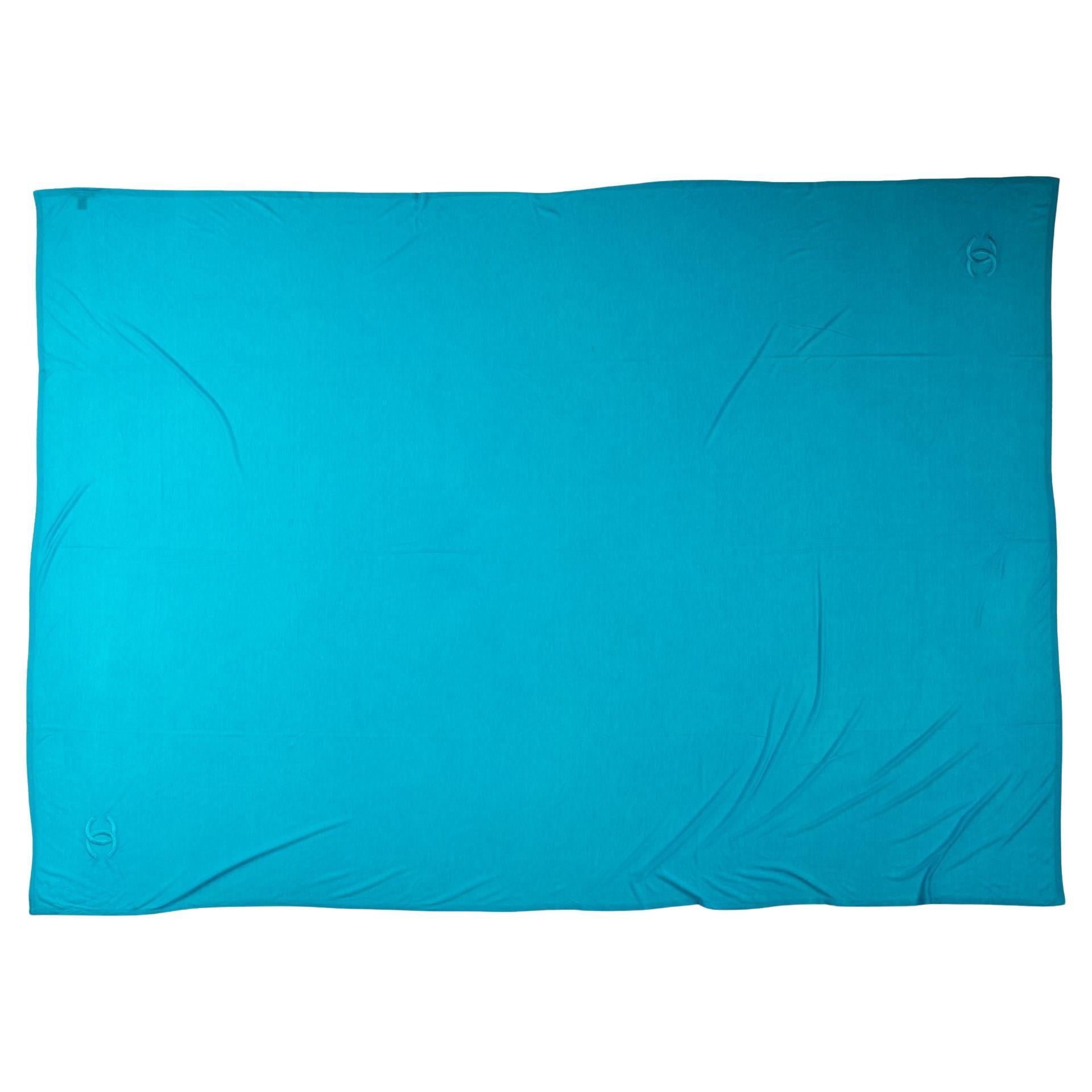 Chanel New Turquoise Scarf-Sarong Modal For Sale