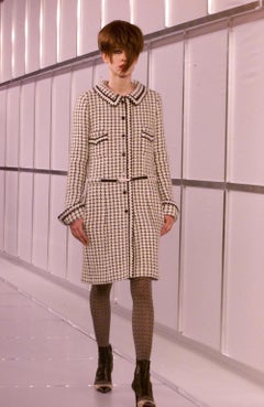 Chanel New Tweed Coat with Logo Belt