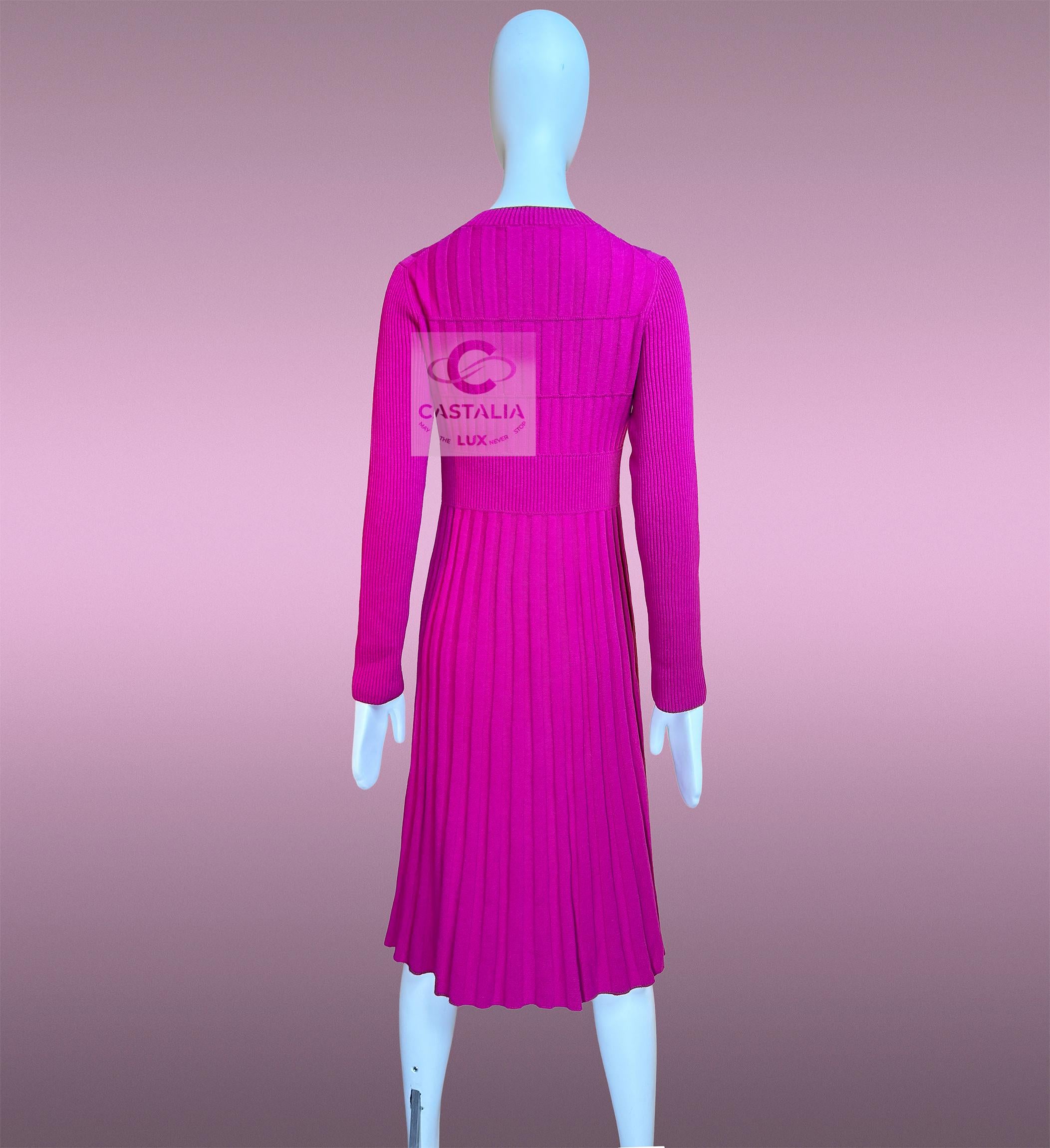 CHANEL New Vibrant Expressionism Fuchsia Kleid 36 FR im Angebot 5