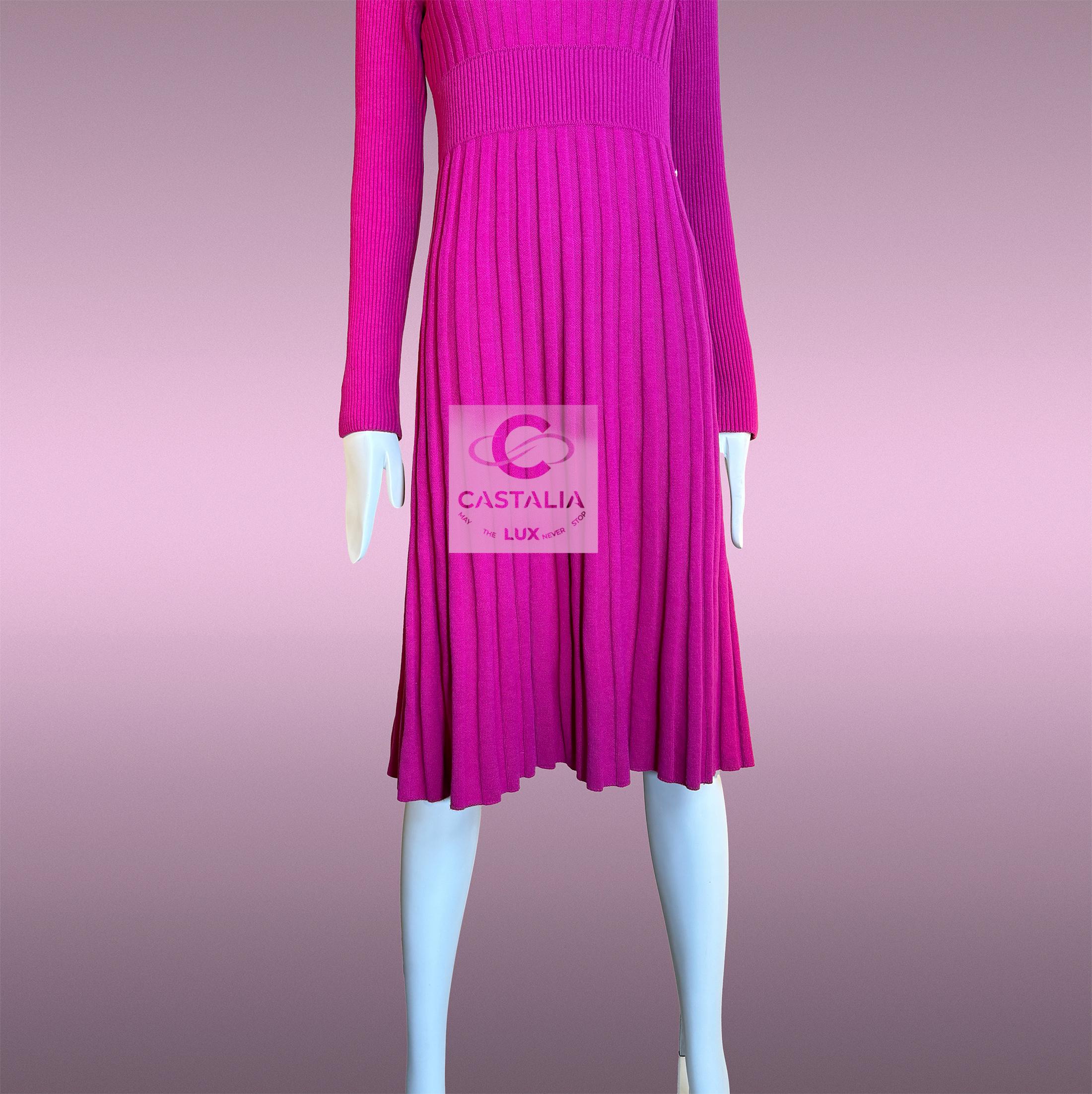 CHANEL New Vibrant Expressionism Fuchsia Kleid 36 FR im Angebot 6