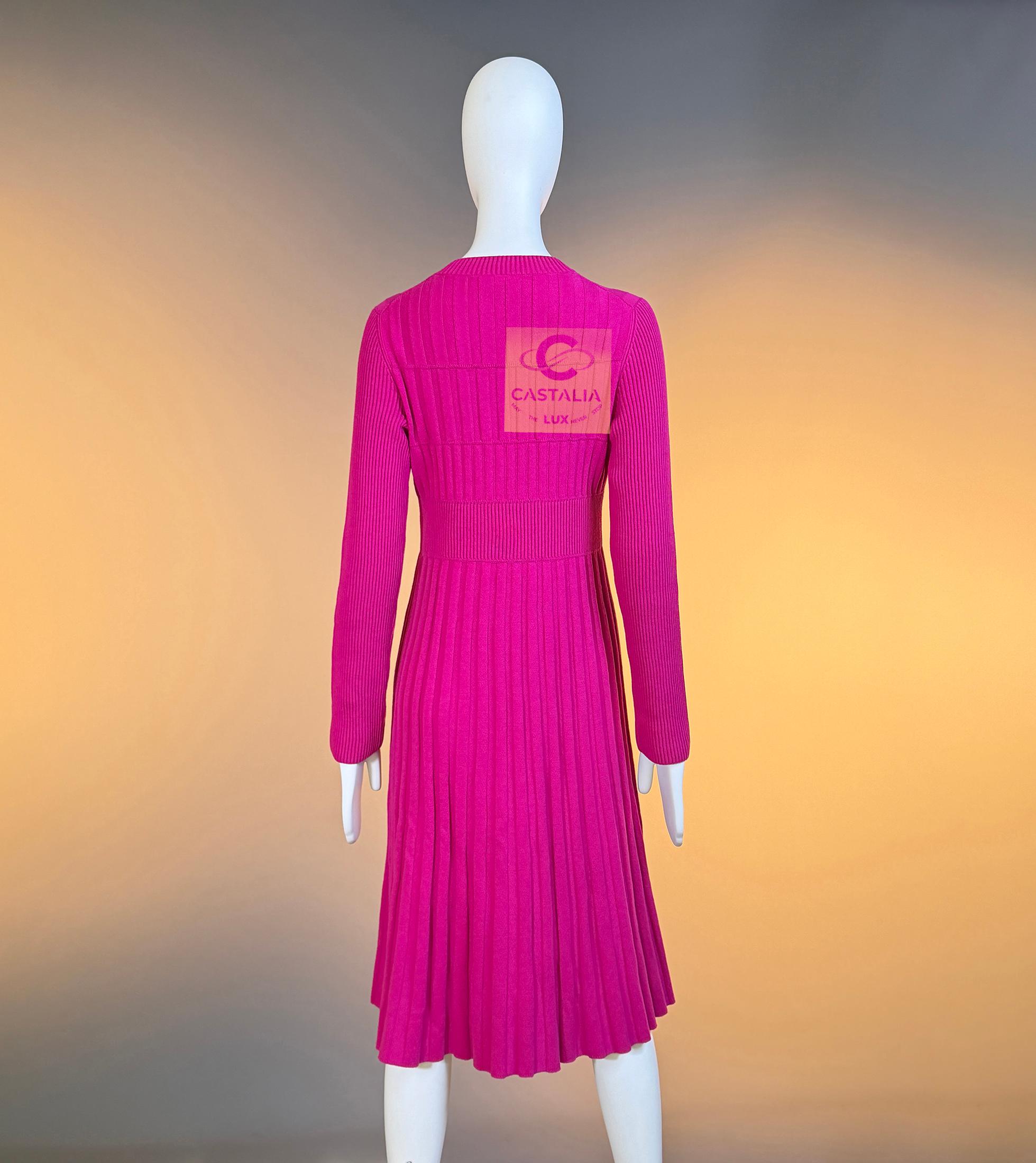 CHANEL New Vibrant Expressionism Robe Fuchsia 36 FR en vente 7
