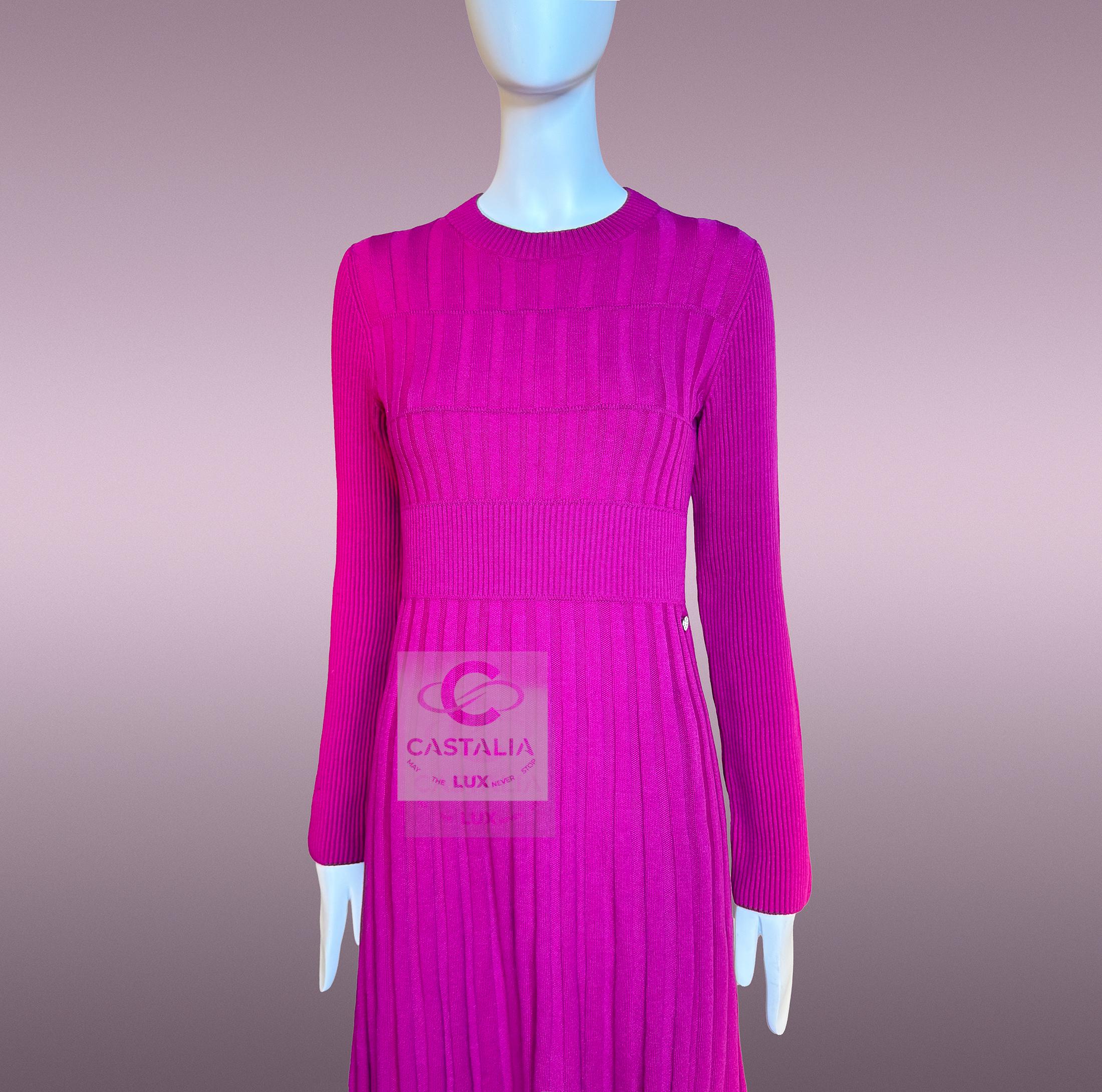 CHANEL New Vibrant Expressionism Fuchsia Kleid 36 FR für Damen oder Herren im Angebot