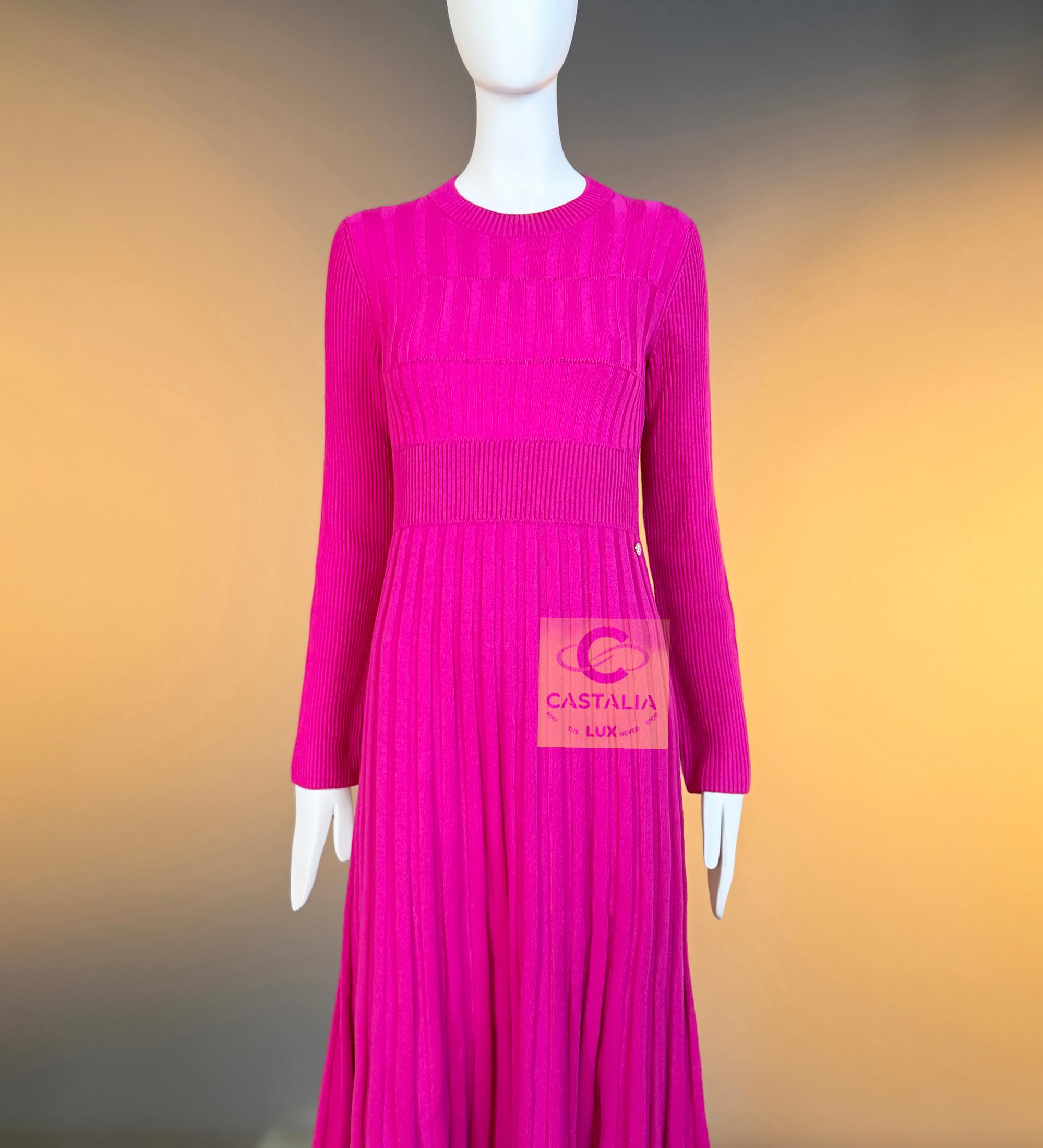 CHANEL New Vibrant Expressionism Robe Fuchsia 36 FR Unisexe en vente