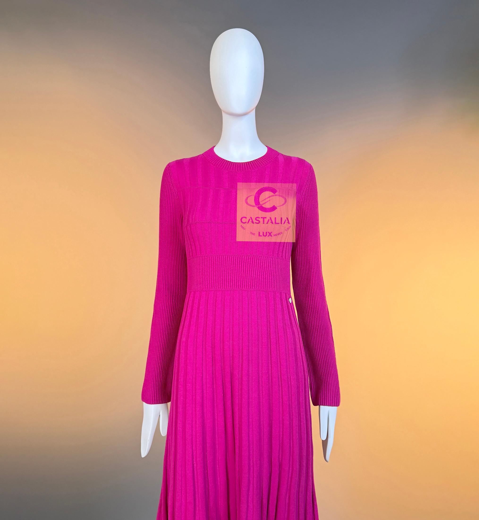 CHANEL New Vibrant Expressionism Robe Fuchsia 36 FR en vente 2