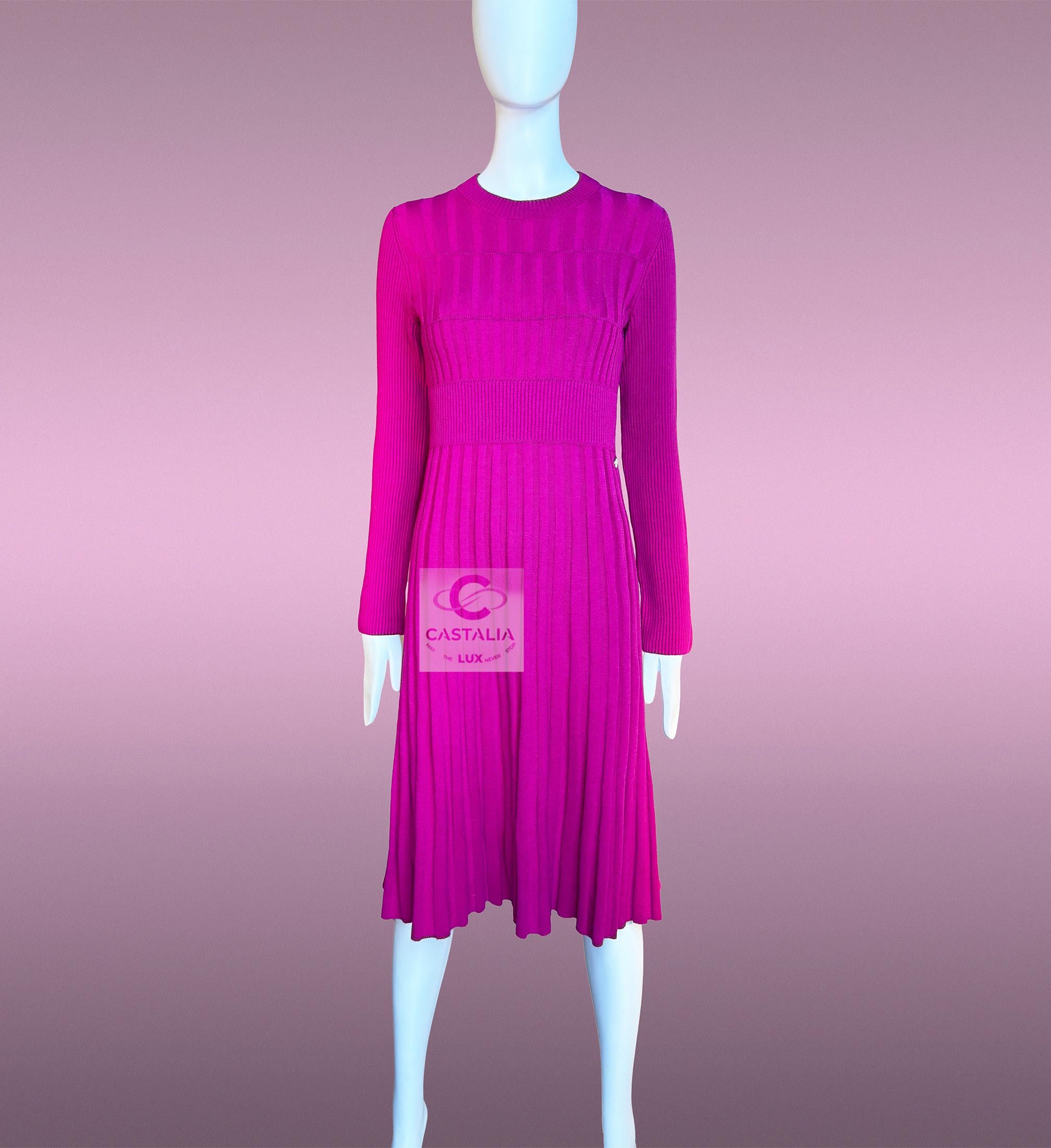 CHANEL New Vibrant Expressionism Fuchsia Kleid 36 FR im Angebot 3