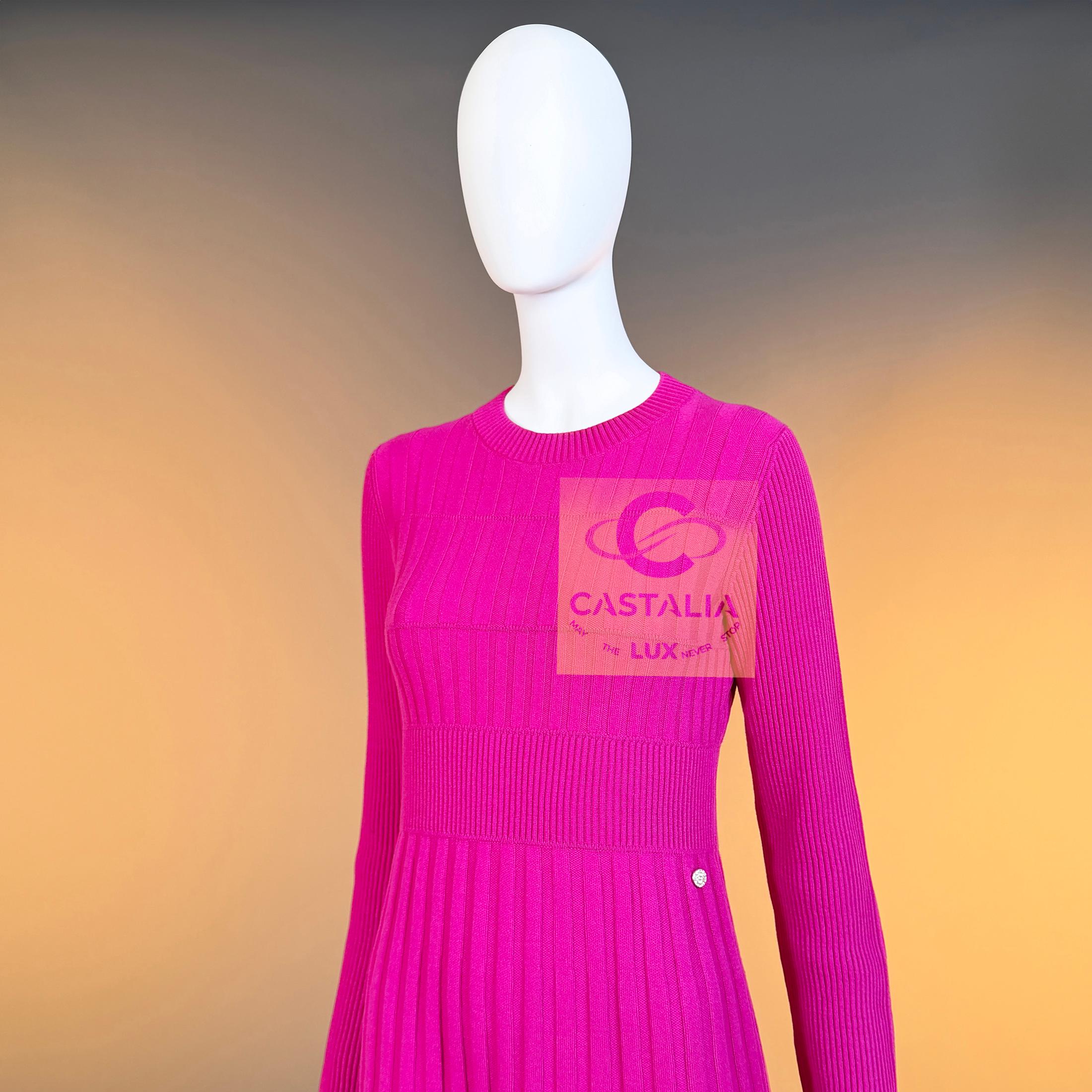 CHANEL New Vibrant Expressionism Robe Fuchsia 36 FR en vente 4