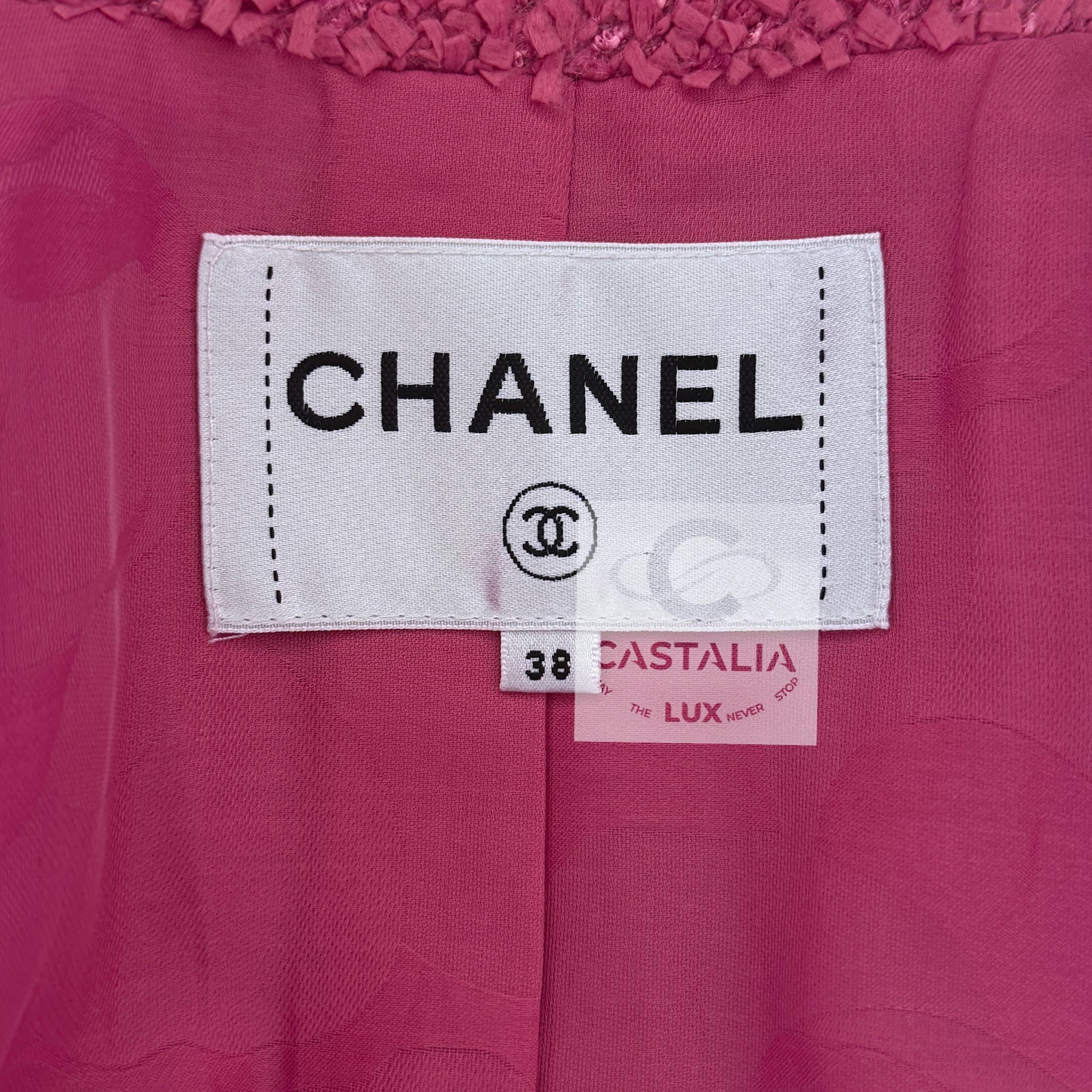 Chanel Iconic Vittoria Ceretti Ad Campaign Tweed Jacket 38 FR For Sale 10