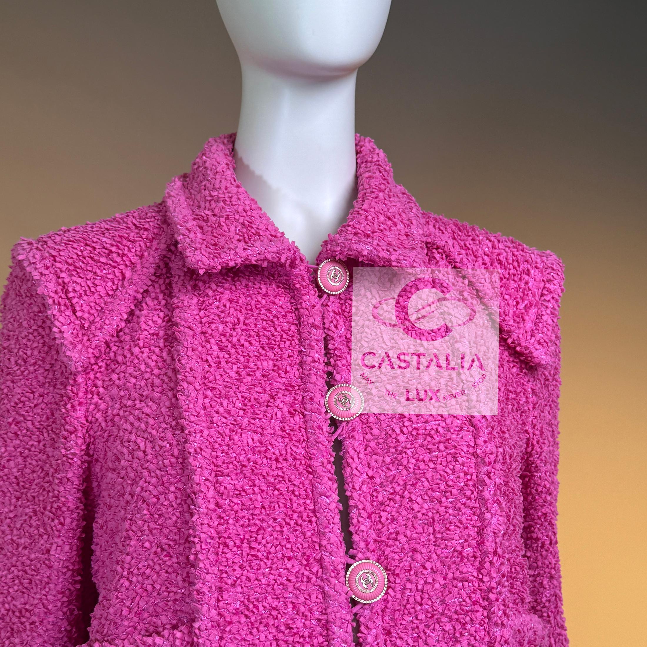 Chanel Iconic Vittoria Ceretti Ad Campaign Tweed Jacket 38 FR For Sale 4
