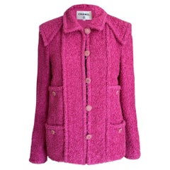 Chanel Nuevo Chaqueta de tweed fucsia estilo Vittoria Ceretti 38 FR
