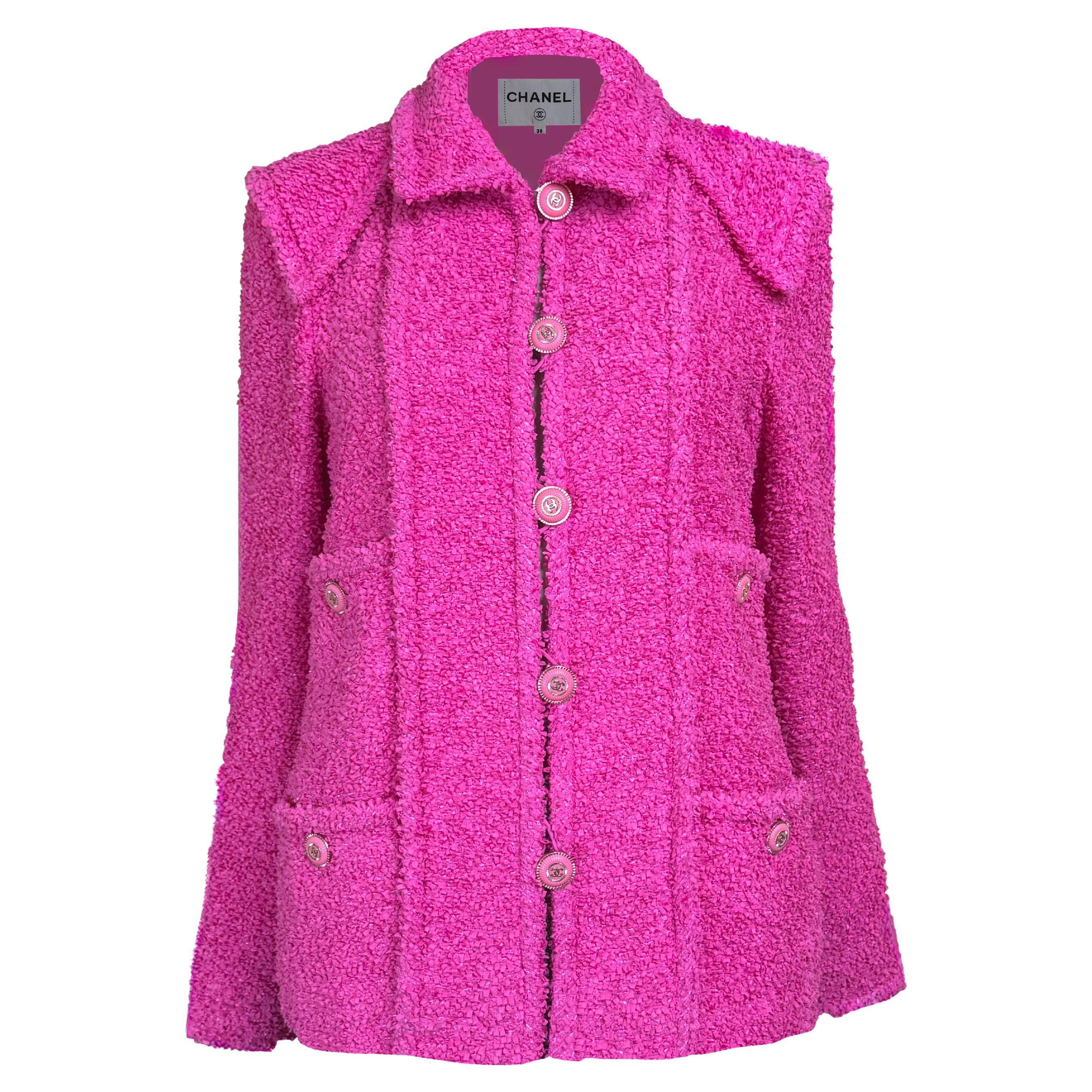 Chanel Iconic Vittoria Ceretti Ad Campaign Tweed Jacket 38 FR For Sale