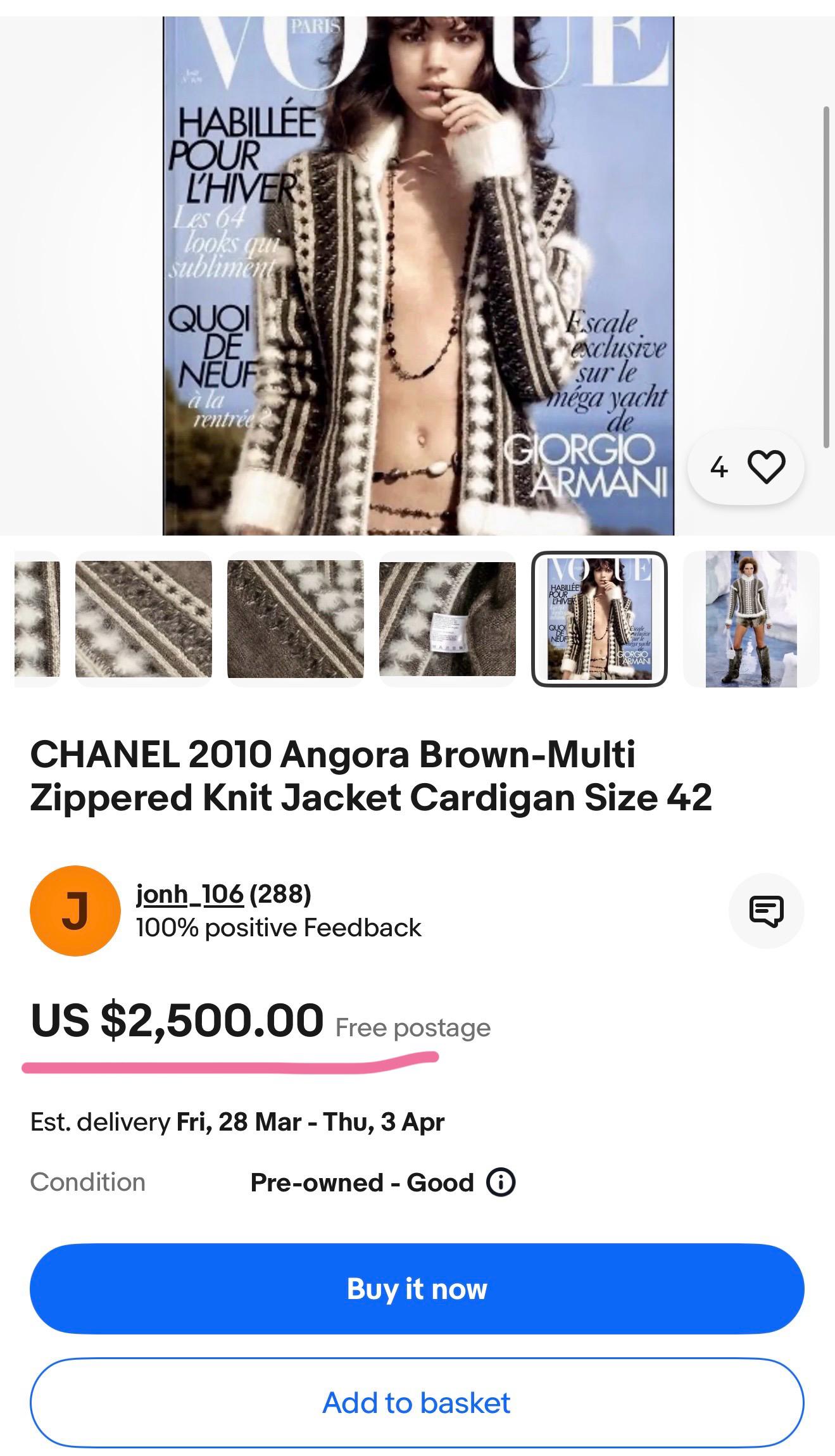 Chanel New Vogue Cover Angora Fluffy Zip Jacket 42 FR Neuf à Dubai, AE
