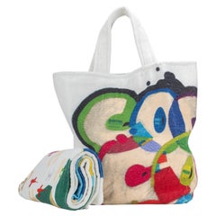 Chanel New White Graffiti Beach Set