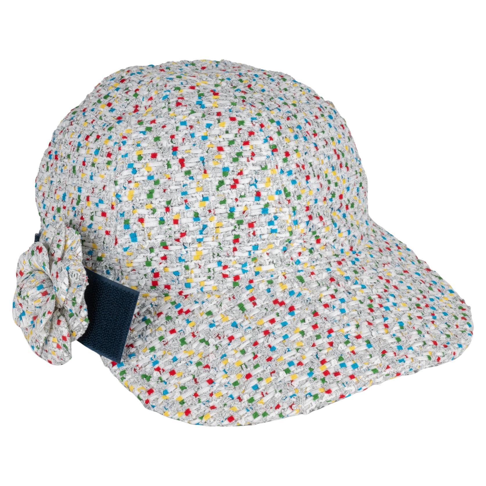 Chanel NIB Tweed Baseball Hat Medium For Sale at 1stDibs