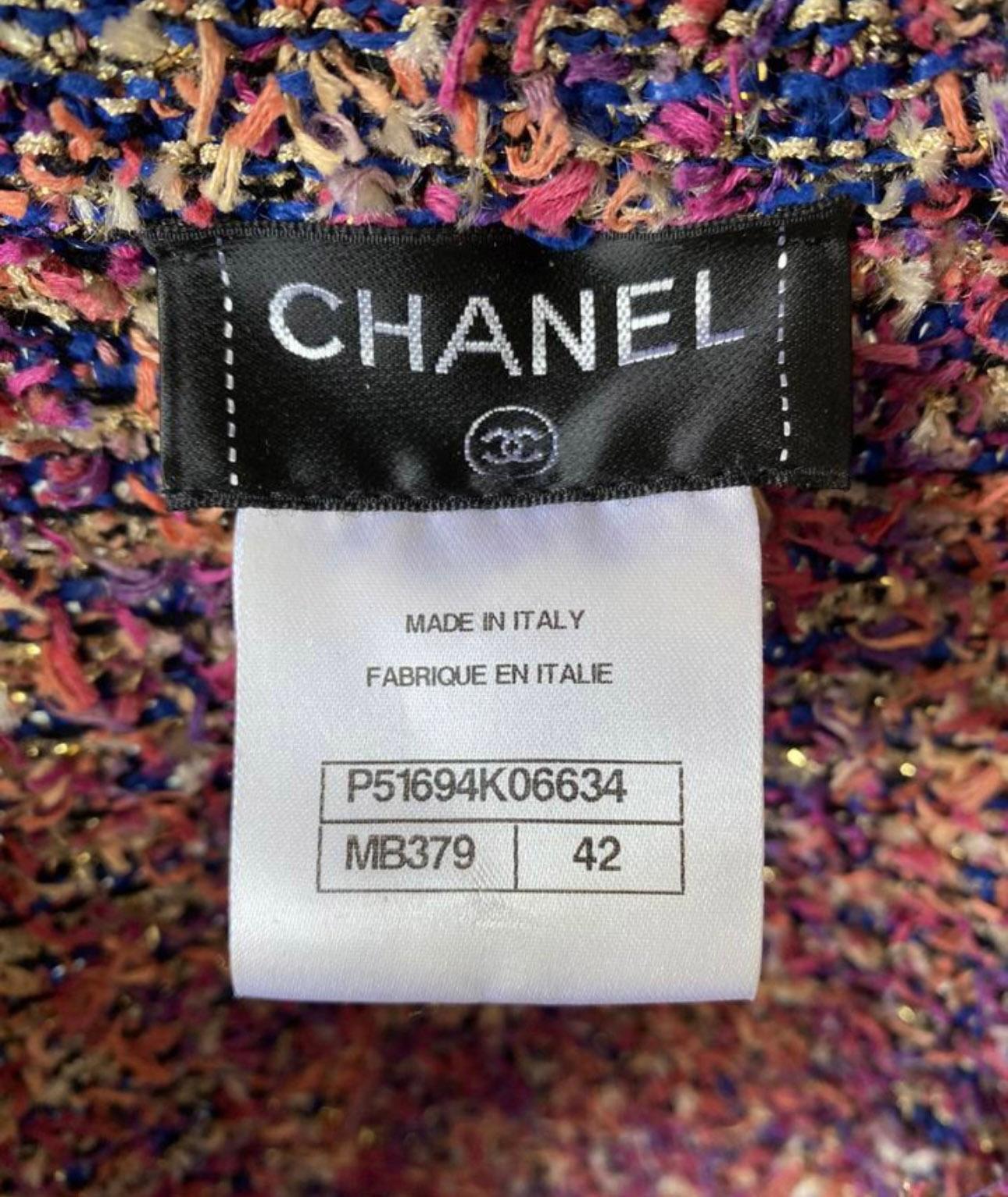 Chanel Neuer übergroßer gewebter Fantasy-Tweedmantel aus Tweed im Angebot 3