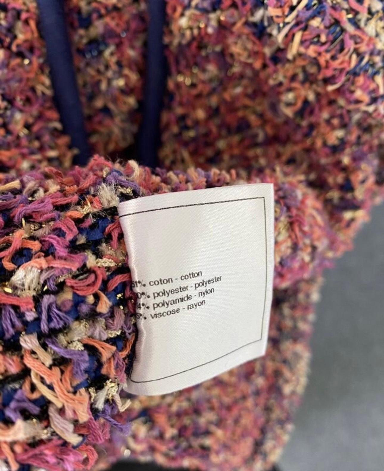 Chanel Neuer übergroßer gewebter Fantasy-Tweedmantel aus Tweed im Angebot 4