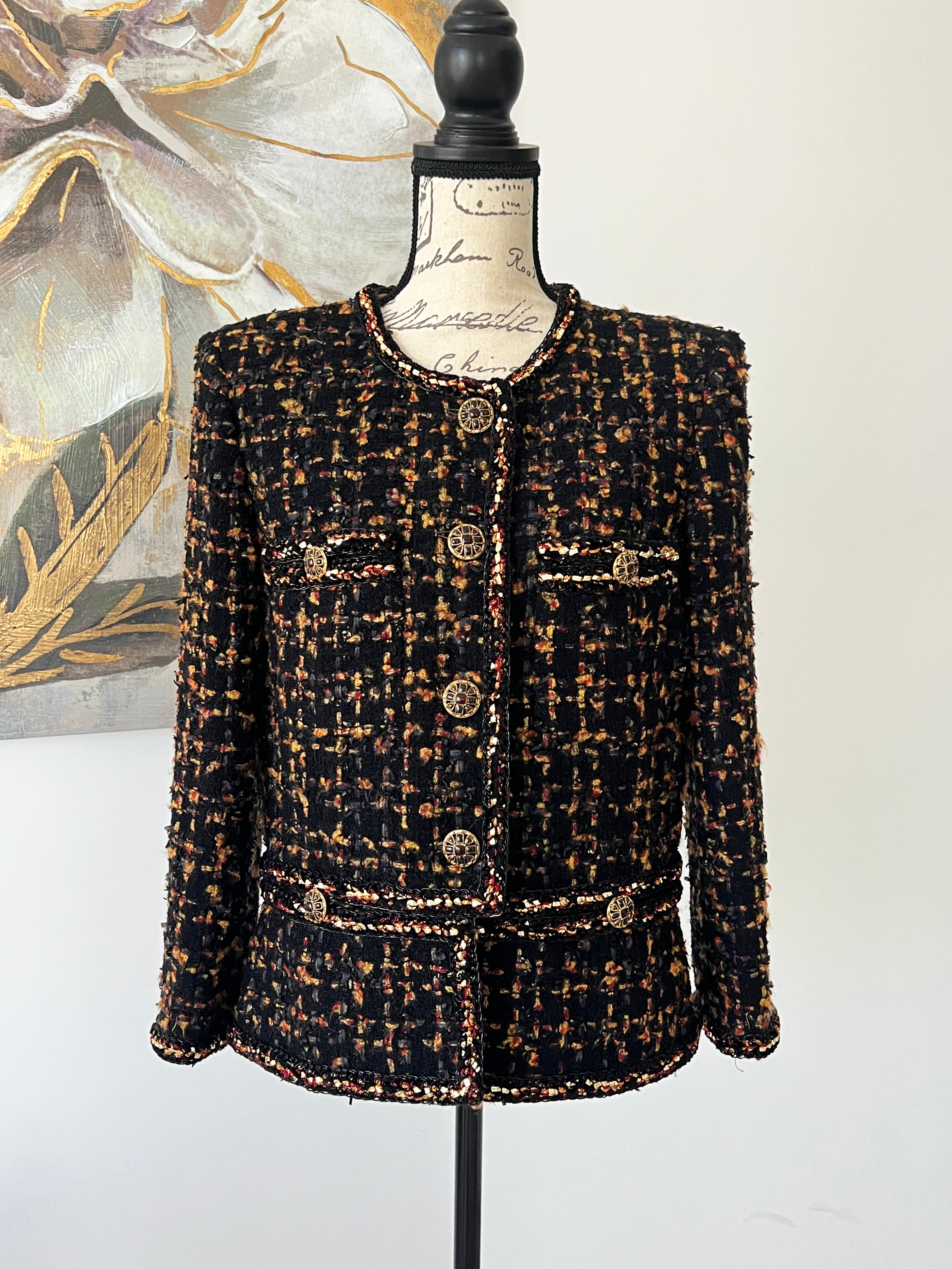 Chanel New-York Collection Black Tweed Jacket, 2019 In New Condition For Sale In Dubai, AE