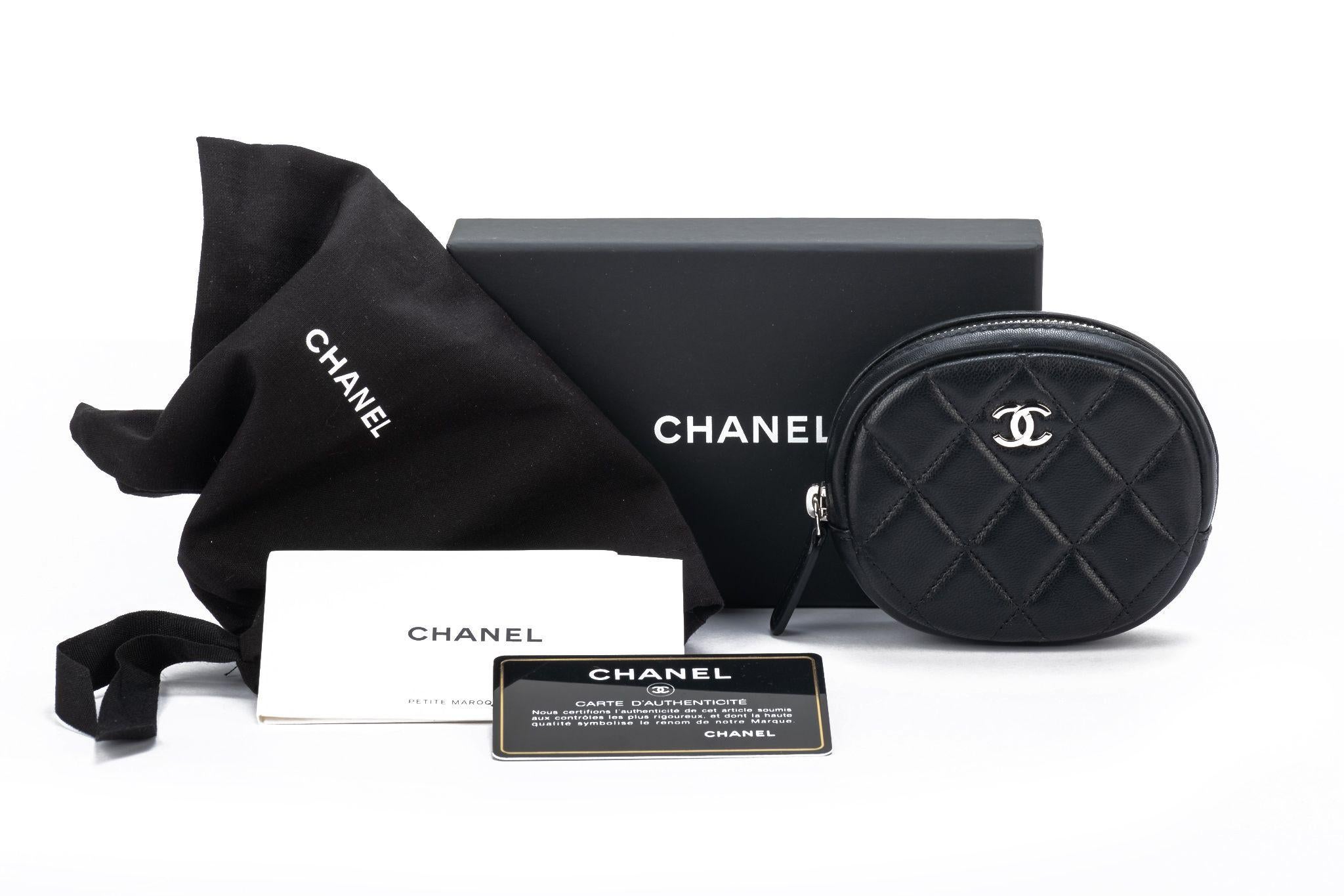 Chanel NIB Black Caviar Coin Case 3