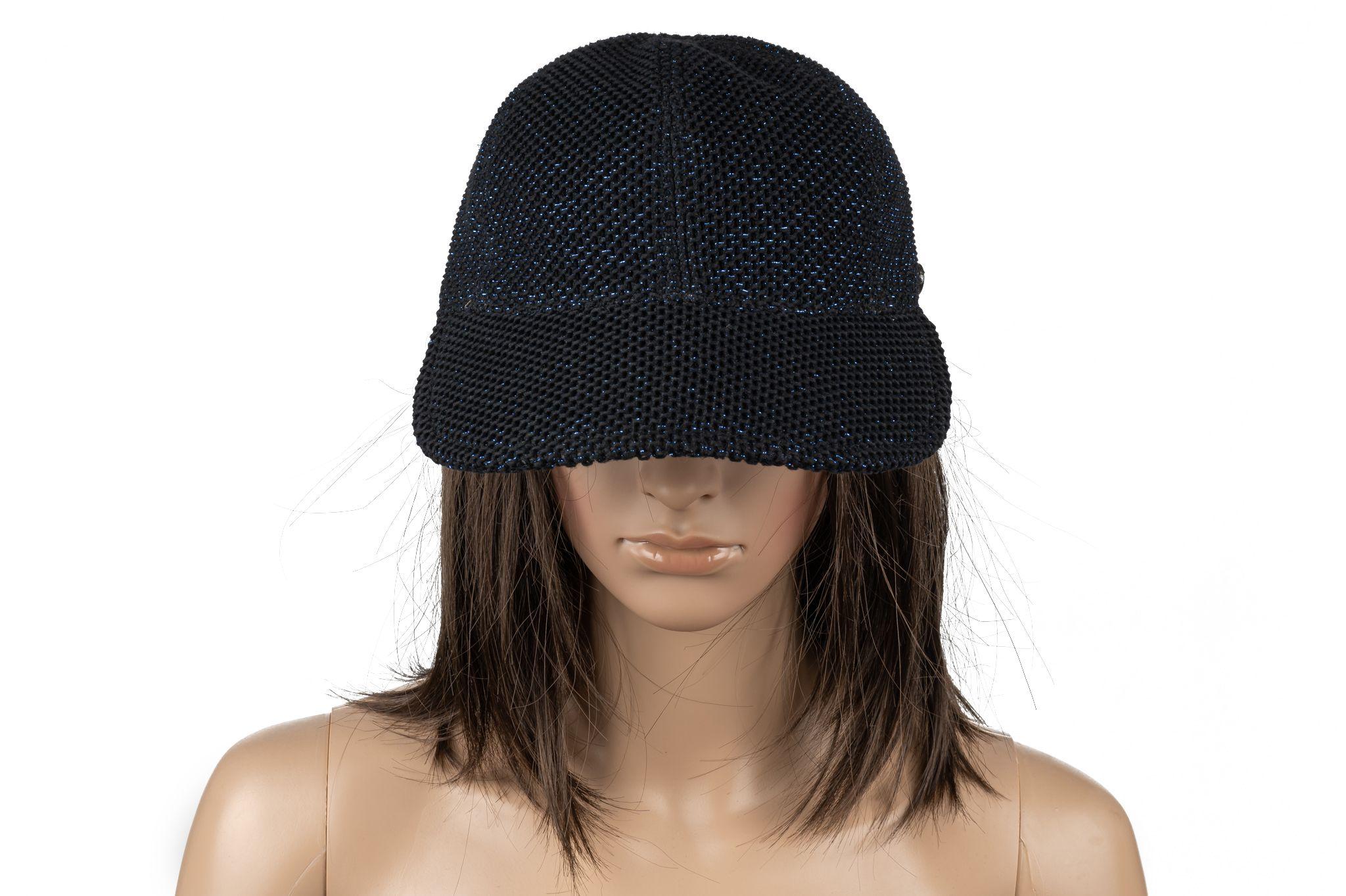 Women's Chanel NIB Black Lurex Baseball Hat For Sale