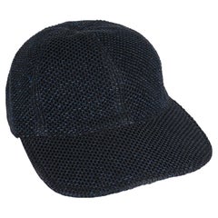 Used Chanel NIB Black Lurex Baseball Hat