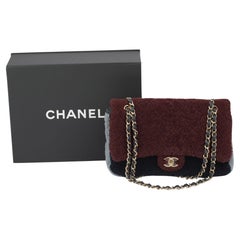 Chanel NIB Tricolor Shearling Jumbo Flap