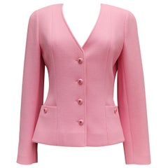 Chanel nice pink wool jacket, 1995 Spring Collection
