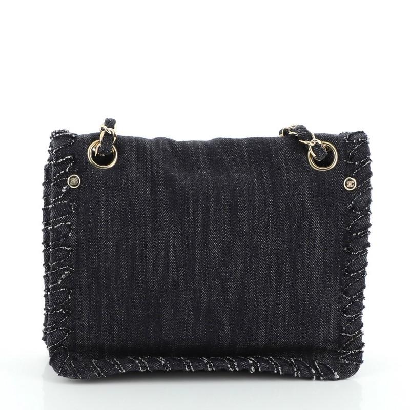 Chanel Night Flight Reissue 2.55 Flap Bag Embroidered Denim 224 In Good Condition In NY, NY