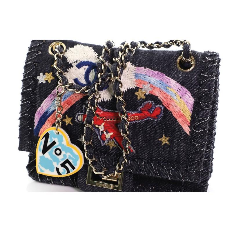 Chanel Night Flight Reissue 2.55 Flap Bag Embroidered Denim 224 2