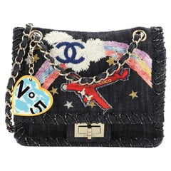 Chanel Night Flight Reissue 2.55 Flap Bag Embroidered Denim 224