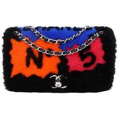 Chanel No. 5 Comic Flap Bag Shearling with Quilted Lambskin Small
