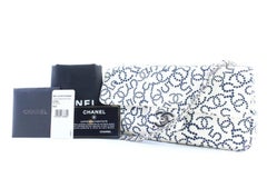 Chanel No 5 Dot Logo Flap 12cr0522 Navy Canvas Shoulder Bag