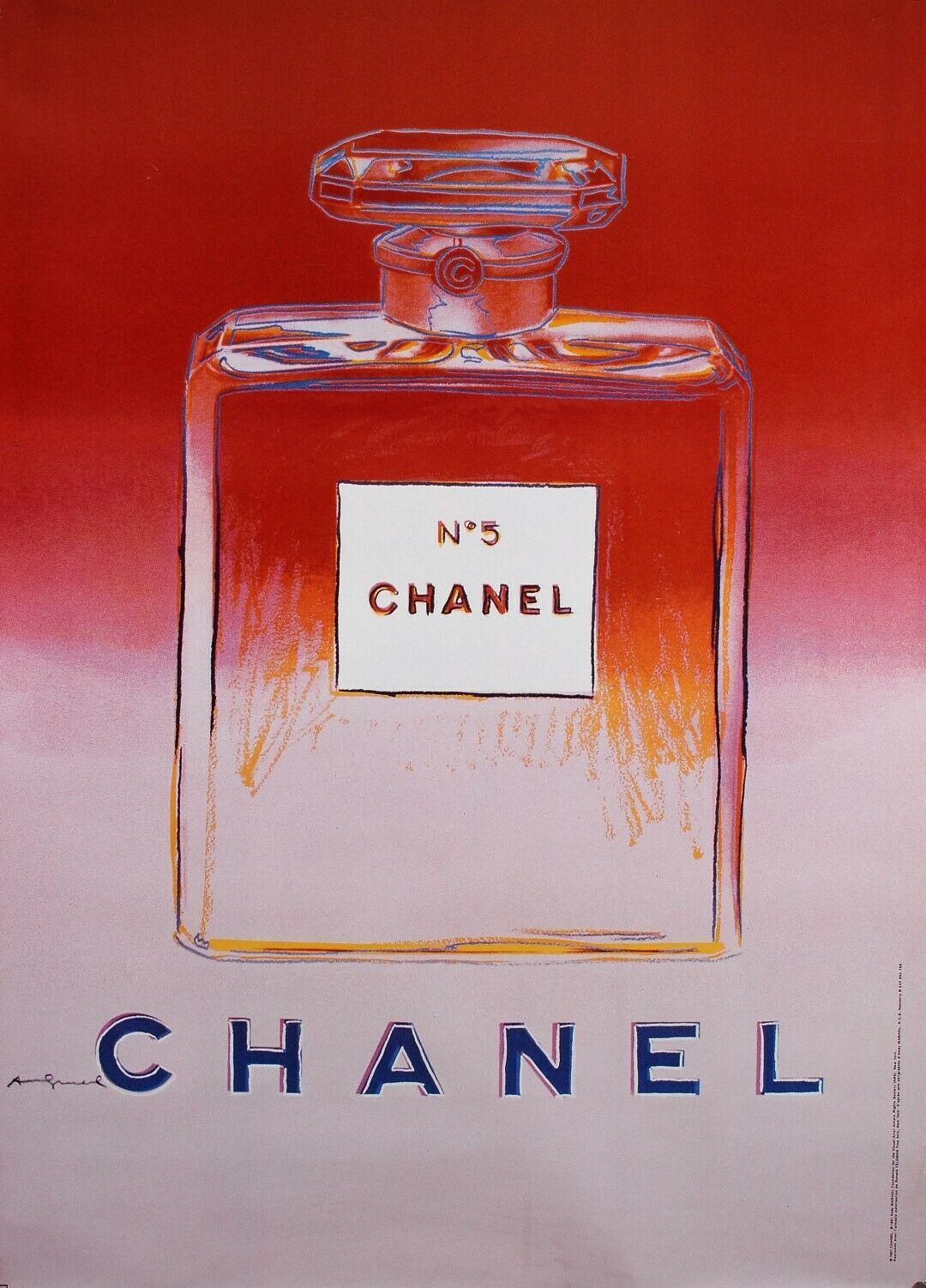 Andy Warhol
Poster Chanel 5, from a set of 4 different colors. 1997 (We also have the full set of four colors).
This listing is only for one 