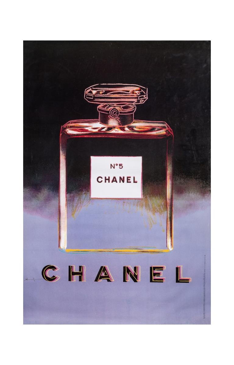 Andy Warhol
Poster Chanel 5, from a set of 4 different colors. 1997 (We also have the full set of four colors).
This listing is only for one 