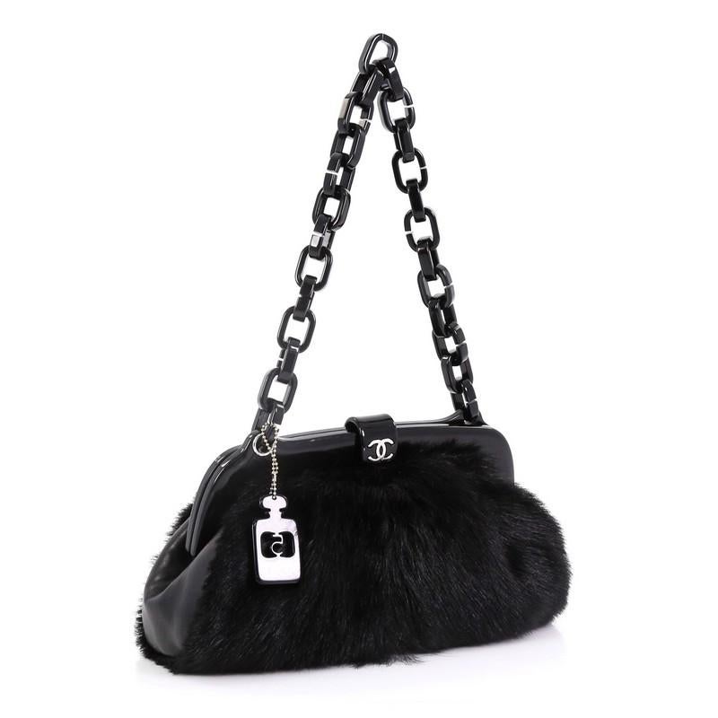 chanel fur bag