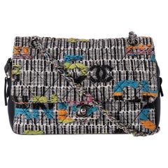 Chanel No5 & 'CC' Logo Fantasy Tweed Leather Bag