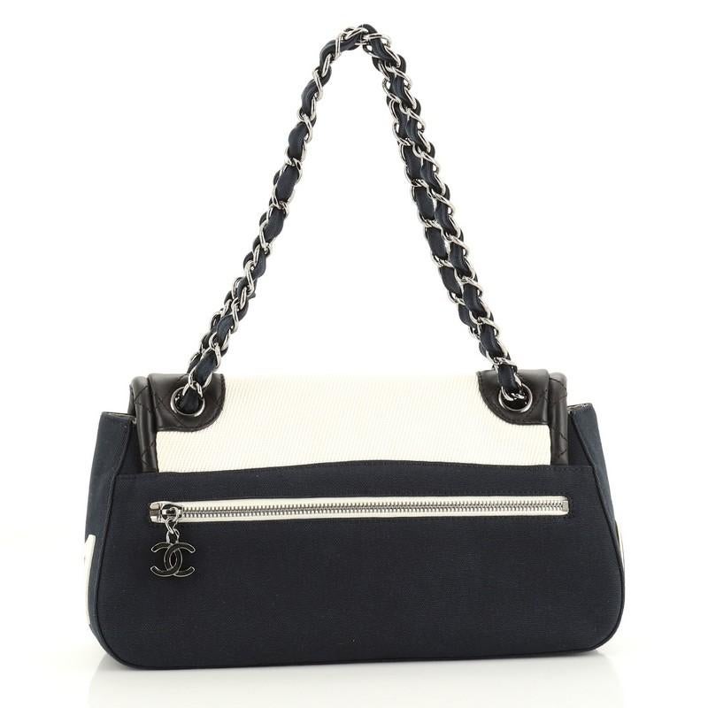 Women's or Men's Chanel No.5 Giant Mademoiselle Lock Flap Bag Canvas with Leather