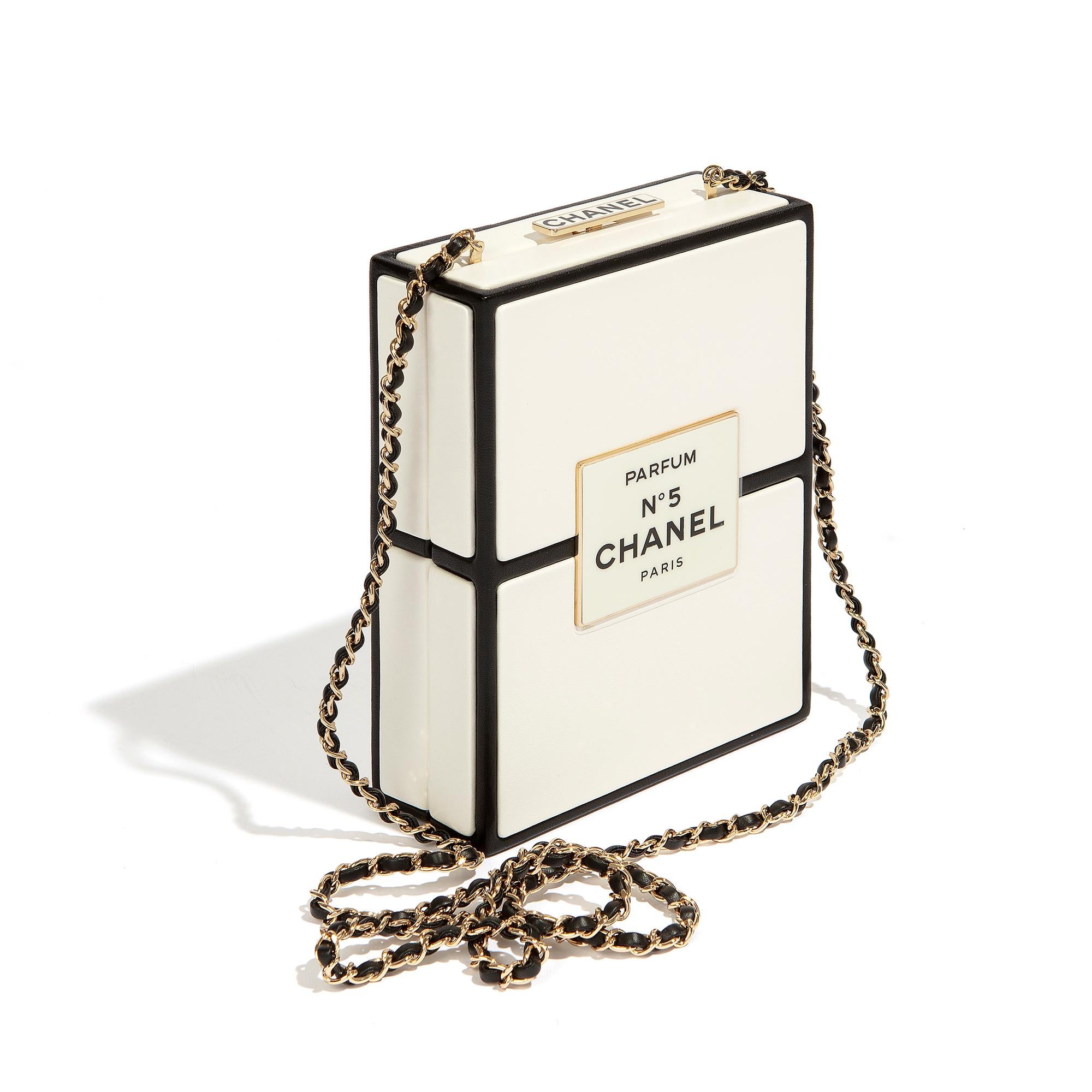 Chanel No.5 Perfume Box Minaudiere Clutch Bag 2021 For Sale 1